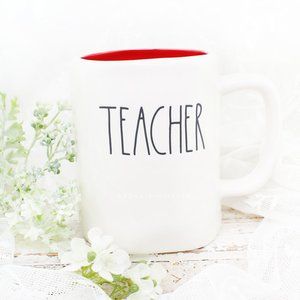 Rae Dunn "Teacher" Ceramic Coffee Mug